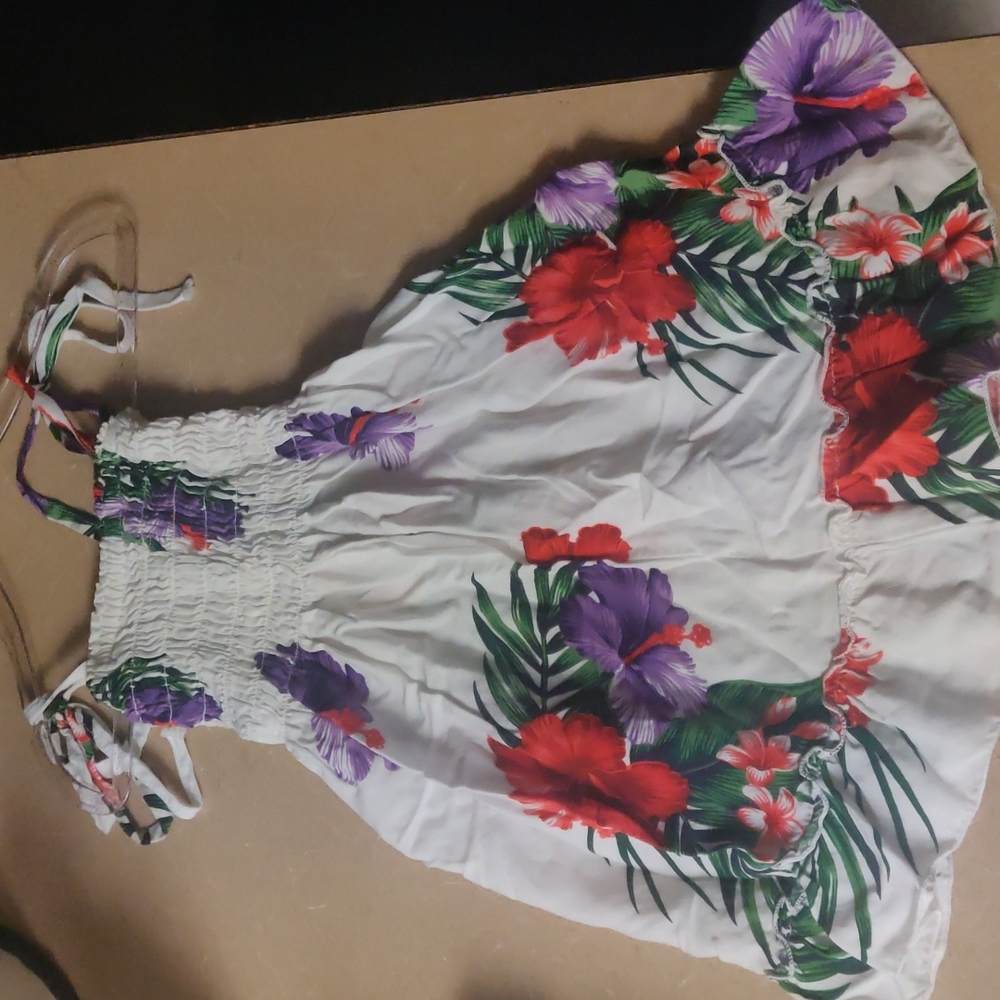Toddler girl Hawaiian sun dress